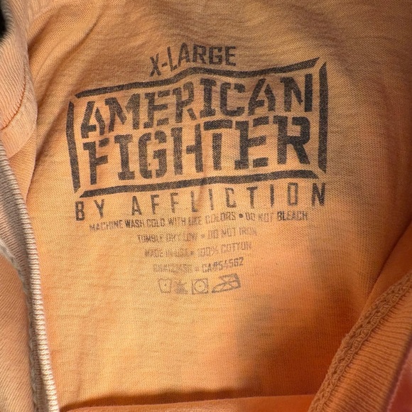 American fighter by Affliction Orange Green XL Men’s - Picture 9 of 9
